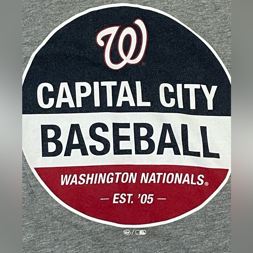 Men's '47 Brand Washington Nationals Grey Tee | Size Small - Picture 2 of 7